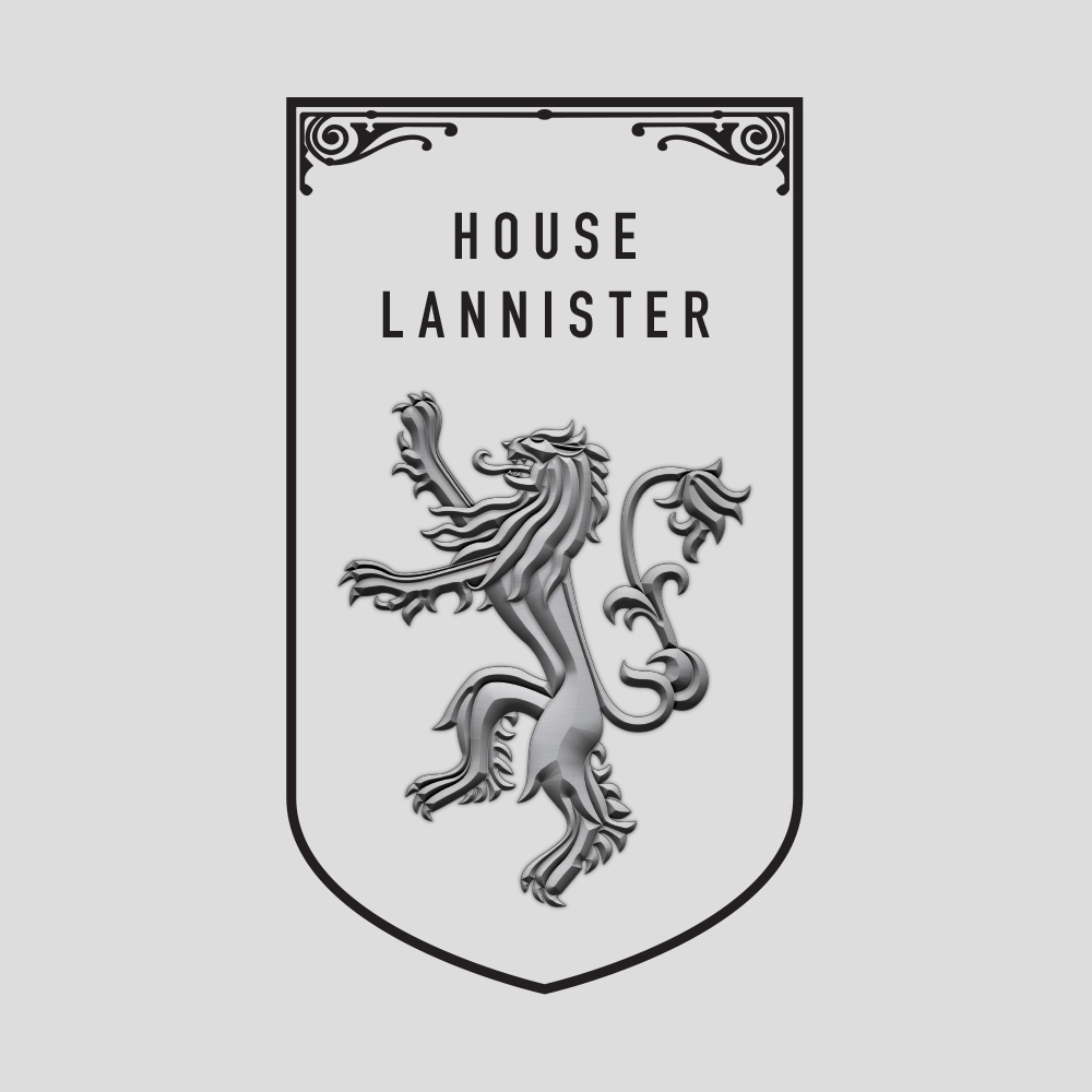 house lannister label graphic