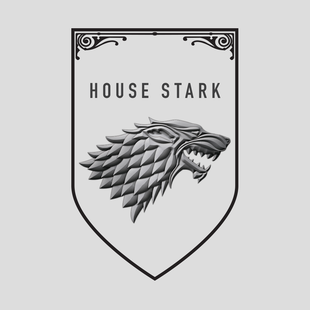 house stark label graphic