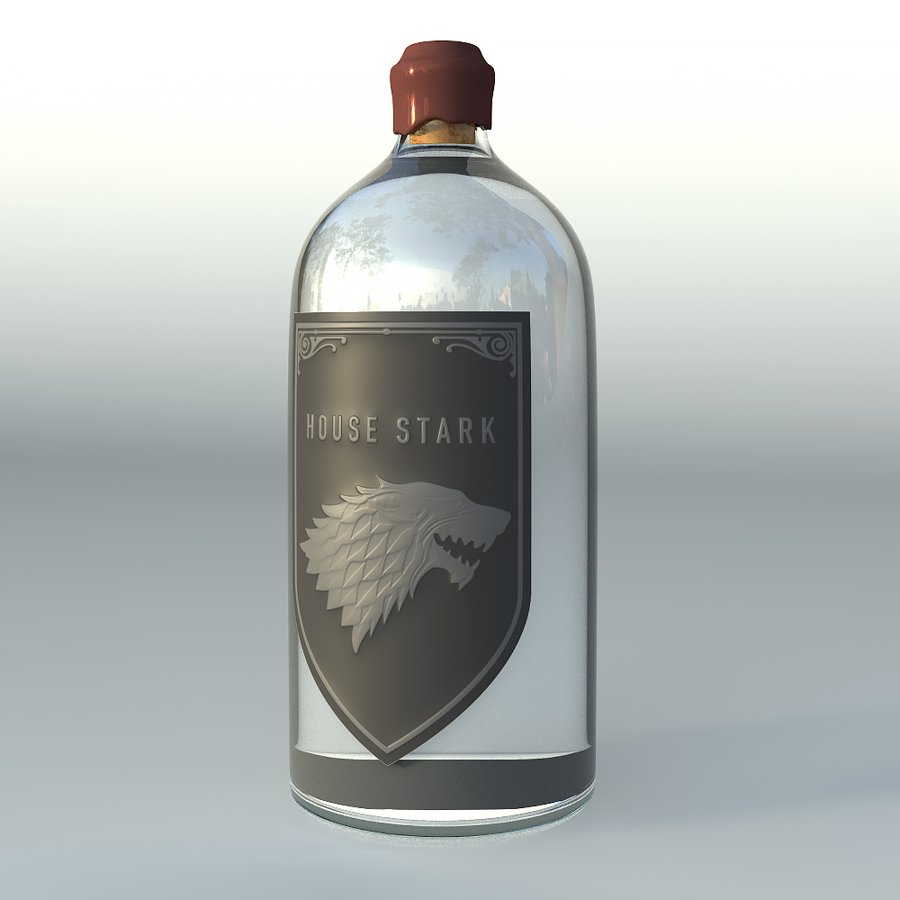 house stark vodka bottle