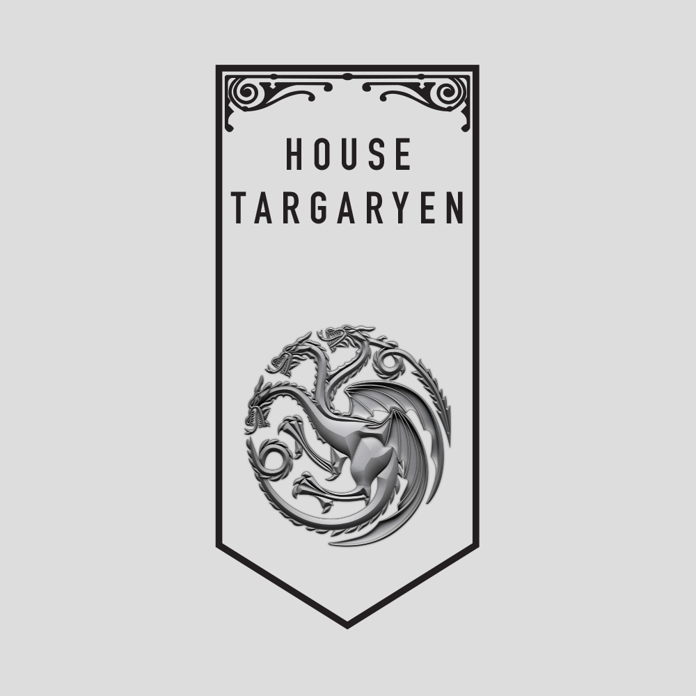 house targaryen label graphic